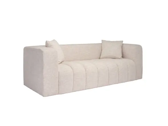 LPD Peninsula 3 Seater Sofa with Scatter Cushions Oyster Chenille