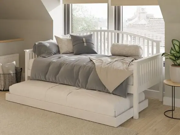 GFW Madrid Single Wooden Day Bed in oak finish