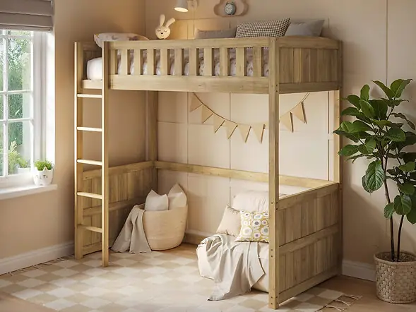 Flair Bea wooden high sleeper in white
