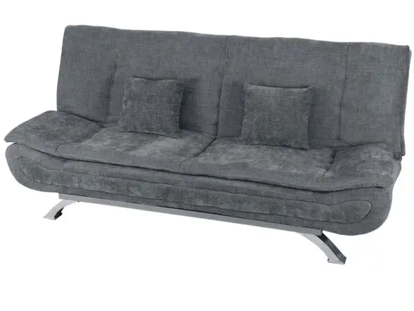 Living & Home Linen 2-Seater Convertible Sofa Bed with Cushions