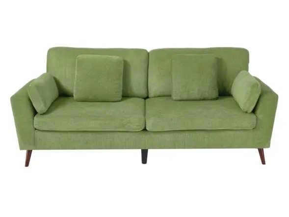 Living & Home 2 Seater Chenille Sofa with Cushions