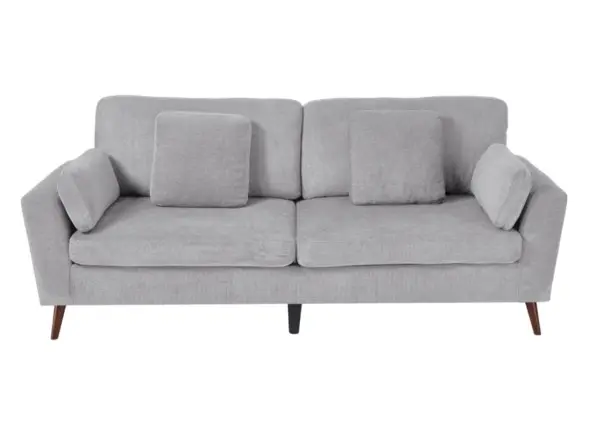 Living & Home 2-Seater Chenille Upholstered Sofa with Pillows 