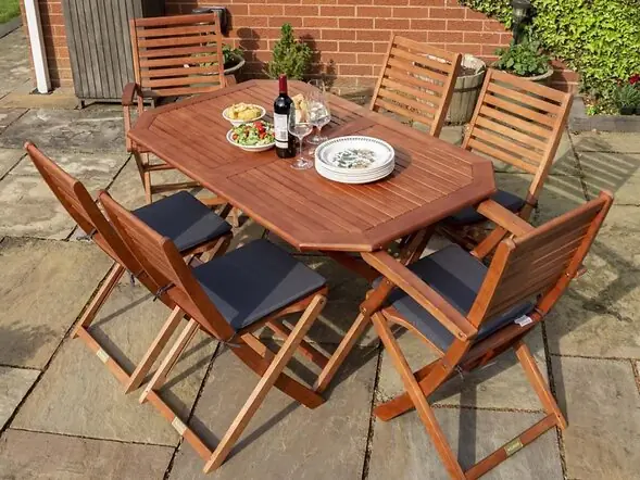 Rowlinson Plumley Six Seater Dining Set with Cushions