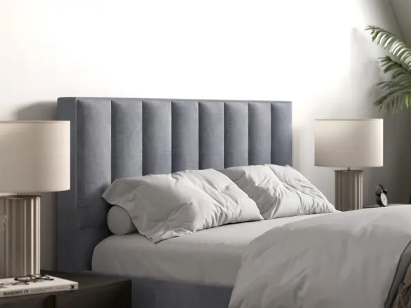 Flair Riverside Fabric Bed Grey-Double
