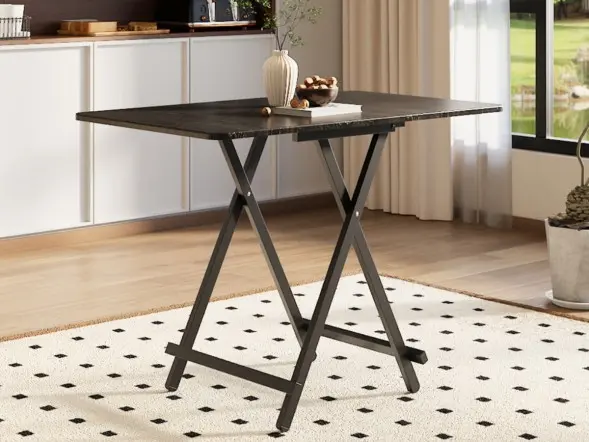 Living & Home Folding Wooden Dining Table 60x100cm