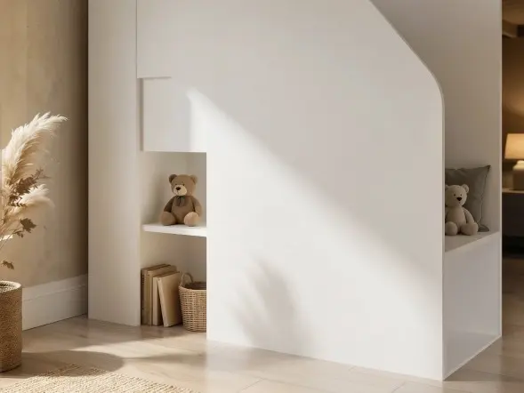 Flair Stepaside Staircase L Shaped Bunk Bed White