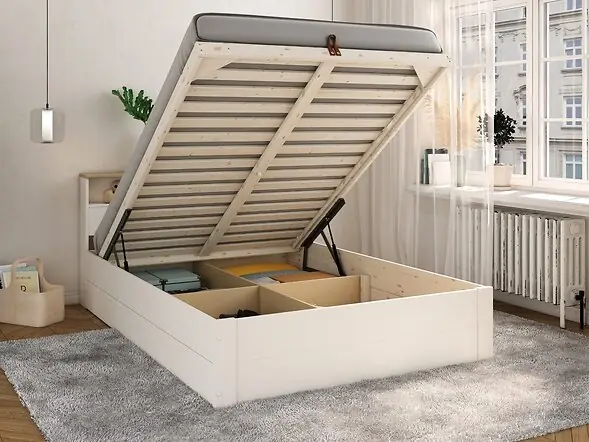 Kids Avenue Heritage Wooden Ottoman Bed with Storage Double
