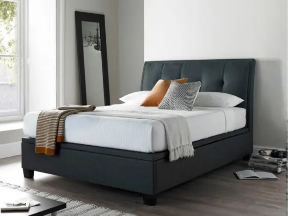 Accent Slate Closed Ottoman