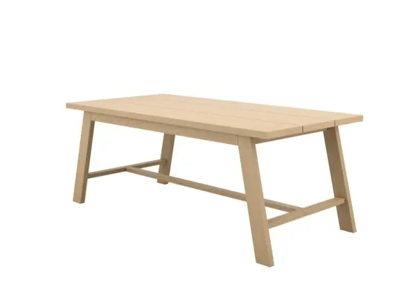 LPD Bourton dining table latte wood grain finish