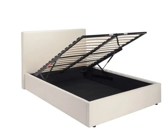 Low profile fabric bed with underbed storage