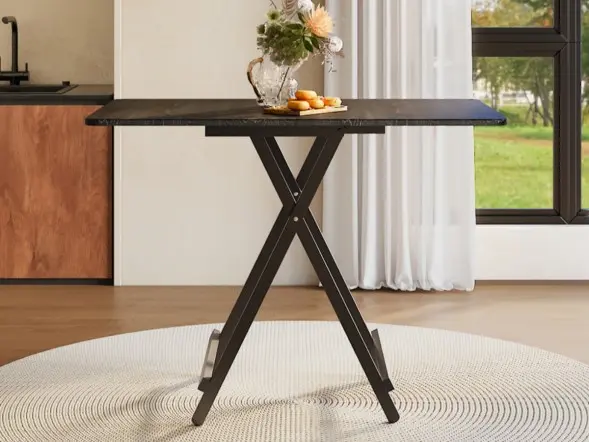 Living & Home Folding Wooden Dining Table 60x100cm