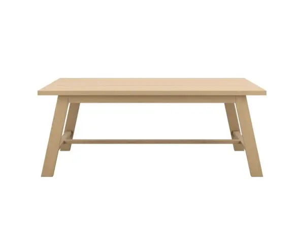 LPD Bourton dining table latte wood grain finish