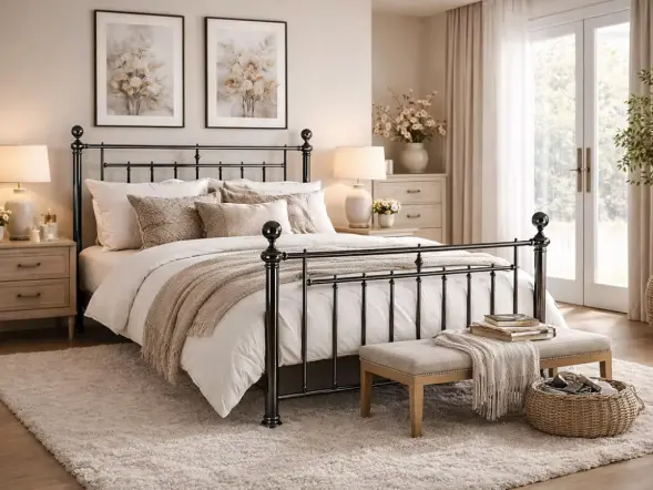 Time Living Alexander Victorian metal bed frame
