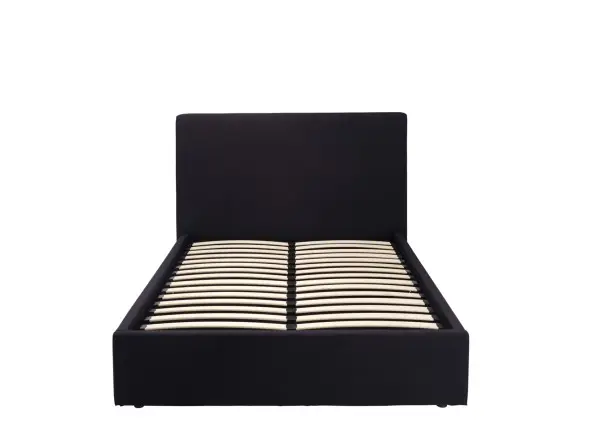 Low profile fabric bed with underbed storage