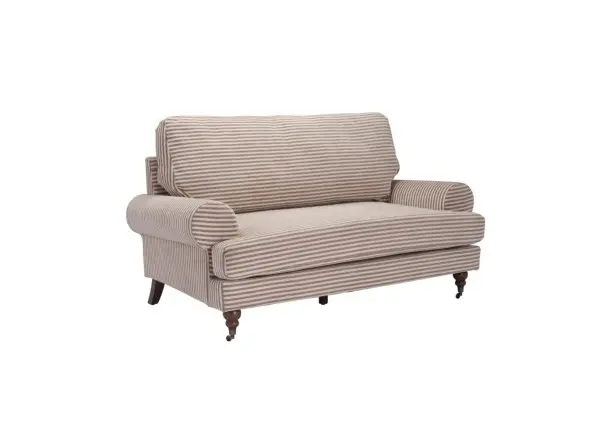 LPD Kent 2 Seater Sofa Charcoal Stripe Fabric
