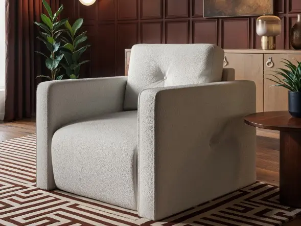 SOLACE+CO Wilfie Chenille Armchair
