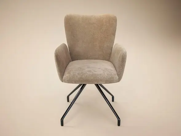 SOLACE+CO Kora Swivel Dining Chair Set of 2 Mocha Chenille