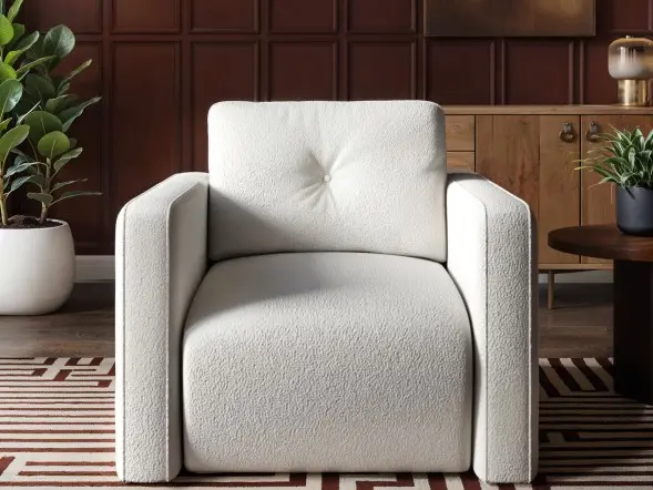 SOLACE+CO Wilfie Chenille Armchair