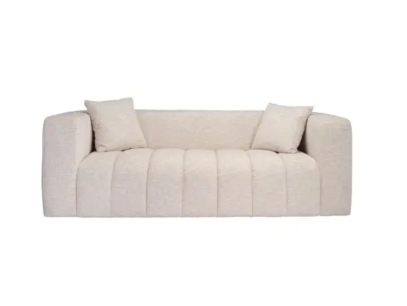 LPD Peninsula 3 Seater Sofa with Scatter Cushions Oyster Chenille