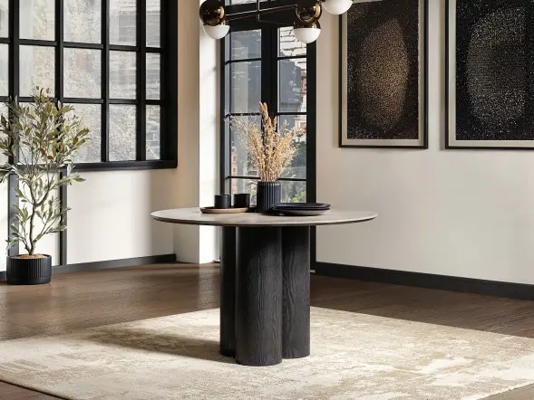 SOLACE+CO Deko Sintered Stone Round Dining Table