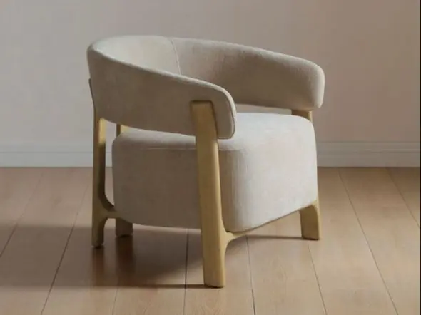 Kyoto Amos Chair with floating tub-inspired backrest