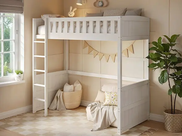 Flair Bea wooden high sleeper in white
