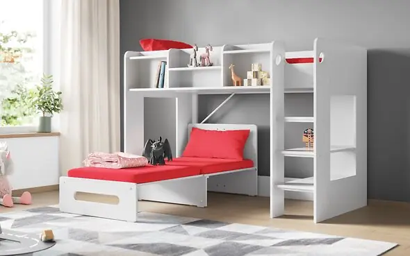 Flair Wizard Junior High Sleeper With Pull Out Futon