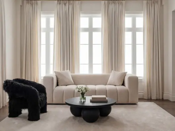LPD Peninsula 3 Seater Sofa with Scatter Cushions Oyster Chenille