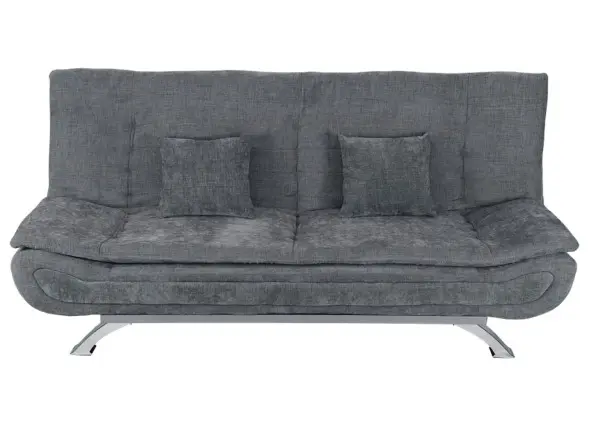 Living & Home Linen 2-Seater Convertible Sofa Bed with Cushions