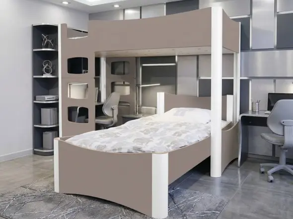 Mathy By Bols Fusion Inseparable High Sleeper Bed with Ladder